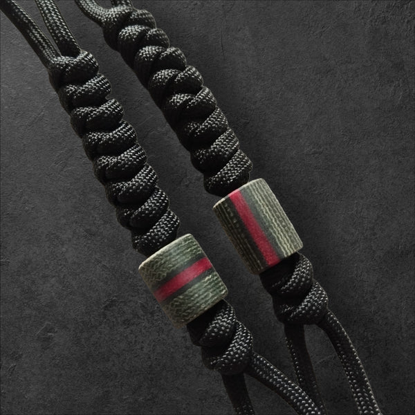 Paracord Lanyard with Micarta Bead -Large