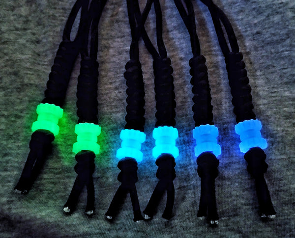 Paracord Lanyard with Glow In The Dark Bead -Large